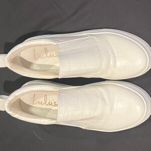 Lulus platform slip on sneakers